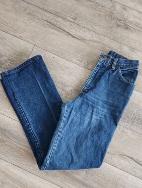h.i.s Vintage Women's Dark Blue Straight Leg Jeans 28 High Waist
